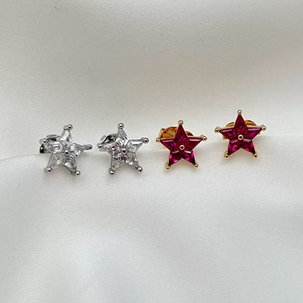 Kendra Scott Zircon 5 Pointed Star Stud Earrings